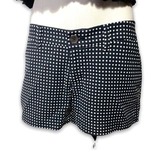 Navy Black Shorts White Polka Dots Coastal Sz 2